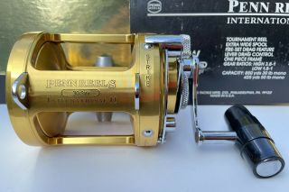 Penn Reels International Ii 30sw 2 Speed Made In Usa Gold Vintage