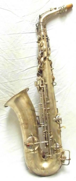 Vintage 1914 Conn Alto Saxophone in Good Structural - 3