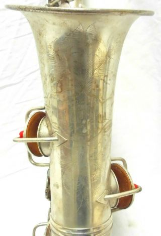 Vintage 1914 Conn Alto Saxophone in Good Structural - 4