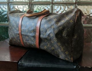 Vintage Louis Vuitton Monogram Luggage Keepall 50 Bag Suitcase W/provenance