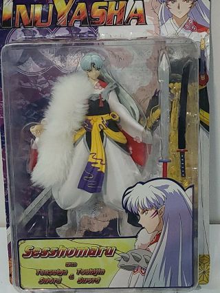 Very Rare Inuyasha Sesshomaru Figure by Toynami with fur Tenseiga & Toukijin 2