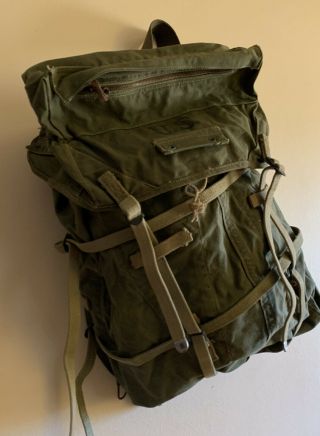 Vintage 40s Wwii Usmc Us Marine Coprs Jungle Pack Backpack Rucksack.  Rare