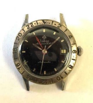 Vintage Zodiac Aerospace Gmt Wrist Watch To Restore