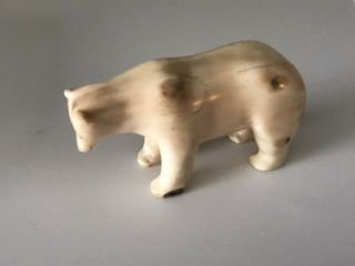 Small Vintage Inuit Carving Polar Bear Figurine Alaska Eskimo