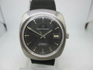Vintage Girard Perregaux Gyromatic Date Stainless Steel Automatic Mens Watch