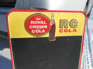 Vintage 1963 Royal Crown Cola 27 " X 19 " Soda Pop Bottle Tin Menu Sign Rare