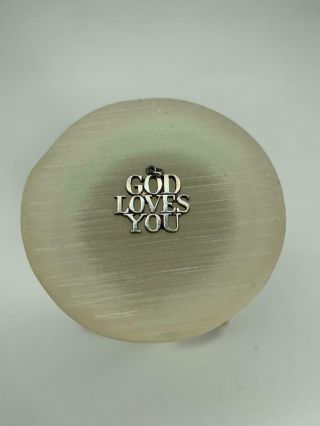 Tiffany & Co vintage GOD LOVES YOU charm Tiffany ' s - Sterling.  925 - Authentic 6