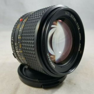 Exc Minolta Md Rokkor 50mm F/1.  2 Mf Prime Lens Md Mount Japan Vintage