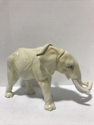 Extremely Rare Large Karl Ens Germany Porcelain Bone White Elephant - Vintage