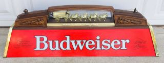 Vintage 1983 Budweiser Clydesdale Hanging Pool Table Light