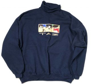 Looney Tunes Vintage 1996 Taz Tazmanian Sweater Turtleneck Devil Sweatshirt