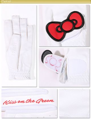 Golf x Hello Kitty Limited Gloves Both Hands Off - White Sanrio Japan w/Tracking 3