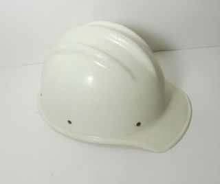Vintage White Fiberglass Hard Boiled Bullard 502 Hard Hat Ironworker