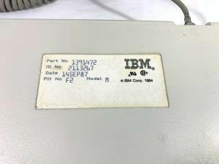 Vintage 1987 IBM Model M Space Saver Clicky Keyboard 1391472 w/ cable SSK 6