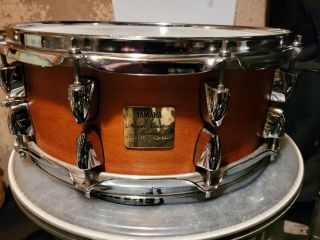 Yamaha Maple Custom Absolute 5.  5x14 Snare Drum Vintage Natural Japan Vgc