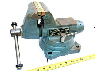 Vintage 1750 Wilton Bullet 5” Bench Vise Swivel Base & Pipe Jaw - Made In Usa