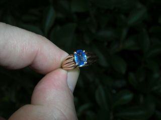 Vintage Clyde Duneier 1.  26ct Unheated Natural Ceylon Blue Sapphire 14k Gold Ring