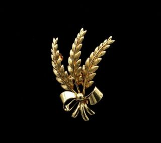 Tiffany & Co Wheat Bow Pin 18k Yellow Gold Stamped 6.  2 Grams Vintage 994b - 6