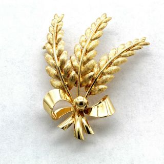 TIFFANY & CO WHEAT BOW PIN 18K YELLOW GOLD STAMPED 6.  2 GRAMS VINTAGE 994B - 6 2
