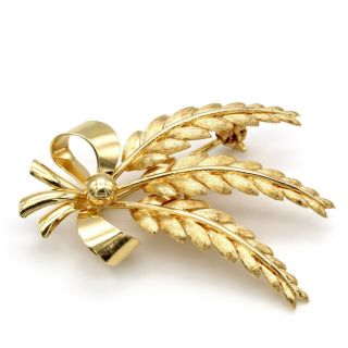 TIFFANY & CO WHEAT BOW PIN 18K YELLOW GOLD STAMPED 6.  2 GRAMS VINTAGE 994B - 6 3