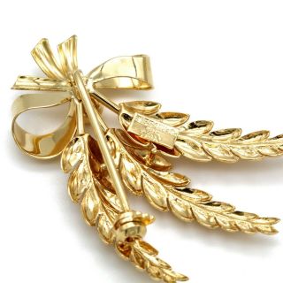TIFFANY & CO WHEAT BOW PIN 18K YELLOW GOLD STAMPED 6.  2 GRAMS VINTAGE 994B - 6 6