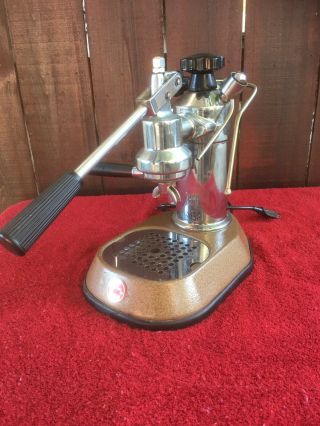Old Vintage La Pavoni Espresso Coffee Chrome Machine Made In Italy 2
