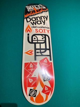 Nos Alien Workshop Danny Way Soty Skater Of Year Skateboard Deck In Shrink 2004