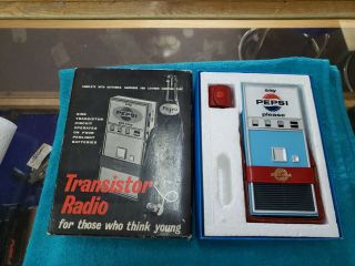 Vintage 1960s Say Pepsi Please Radio In The Box All The Way.
