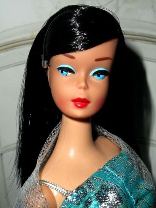 Vintage Ooak Midnight Color Magic Barbie Head On First Issue American Girl Body