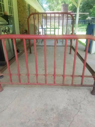 vintage iron twin bed frame 2