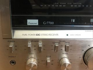 Vintage Sansui G - 7700 Stereo Receiver.  As Found / Local Pick Up Sf