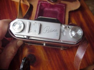 Vintage Kodak Retina Ii 35mm Camera 47mm Ektar Lens Brown Leather Case