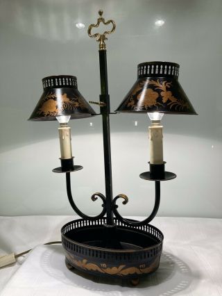 Vintage Toleware Bouillotte Table Lamp 2