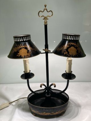 Vintage Toleware Bouillotte Table Lamp 3