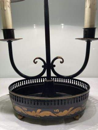 Vintage Toleware Bouillotte Table Lamp 6