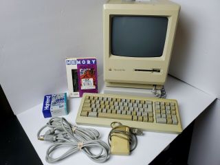 Vintage Apple Macintosh Plus M0001a W Keyboard Mouse Hard Drive -