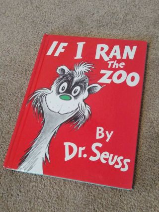 1977 Dr.  Seuss If I Ran The Zoo Hardcover Book Vintage Oop