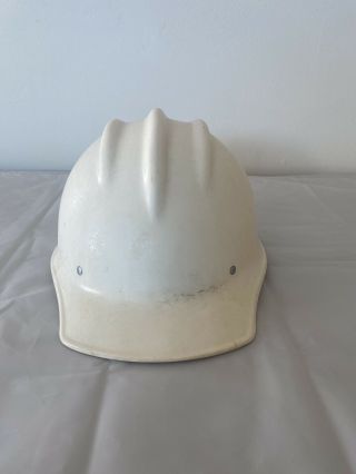 Vintage White BULLARD 502 Fiberglass Hard Boiled Hard Hat Construction Ironwork 2