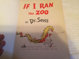 [RARE] VTG 1ST EDITION? 1950 DR.  SEUSS - IF I RAN THE ZOO - DISCONTINUED - BANNED - 3