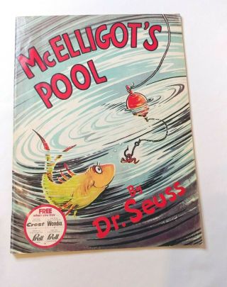 Rare Vintage Banned Dr.  Seuss Mcelligot’s Pool 1975 Promotional Comic Book 11x8
