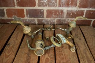 Vintage Sherle Wagner Ornate Gold Bathroom Tub Faucet With Handles