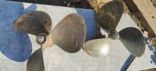 Vintage Chris Craft 22 " Boat Propellers Bronze Brass Rh And Lh