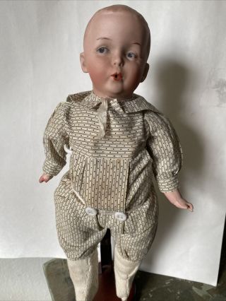 Whistling Jim By Gebruder Heubach Antique German Bisque 12 " Whistling Jim Doll