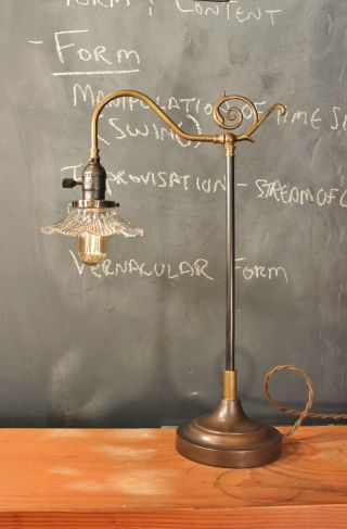Parisian Parlor Lamp - Vintage Antique Industrial Desk Task Light