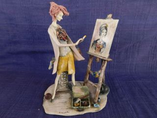 Vintage Lo Scricciolo The Artist By A.  Colombo - Signed - Large 11 " Tall