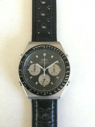 Vintage Seiko 7a28 - 7039 Speed Timer Panda Chronograph