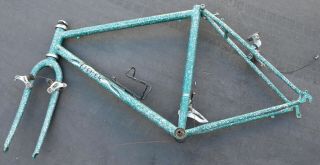 Vintage 1989 Gary Fisher Hkii Mountain Bike Bicycle Frame Hk - Ii Green Splatter