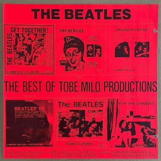 Beatles Best Of Tobe Milo Productions Lp Cover Slick 1978 Test Proof
