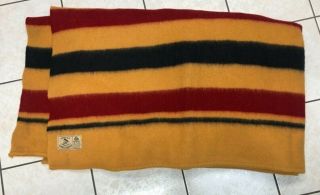 Vintage Earlys Of Witney Striped Wool Horse Blanket Made In England