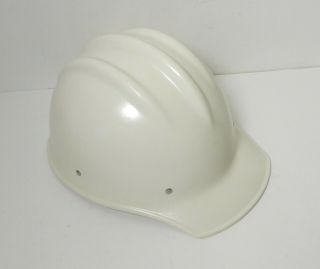 Vtg White Fiberglass Hard Boiled Bullard 502 Hard Hat Ironworker